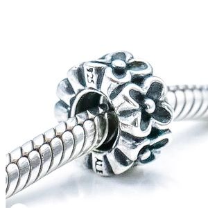 PANDORA Flower Sterling Silver Spacer Charm